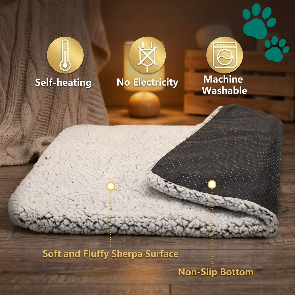 LovingPaws Cozy Self-Heating Pet Bed™