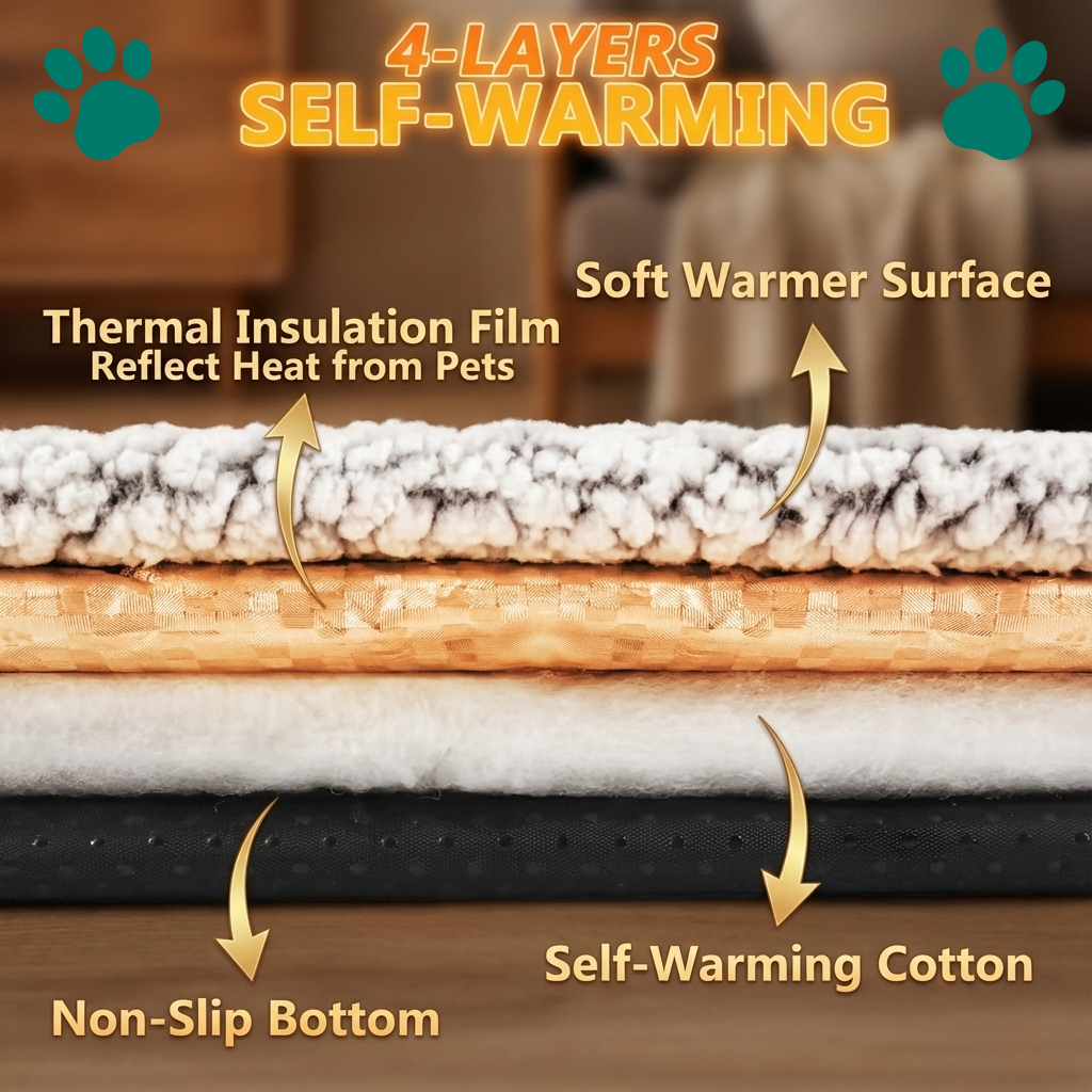 LovingPaws Cozy Self-Heating Pet Bed™